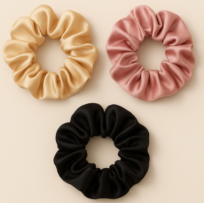 Velvetian Silk Hair Scrunchies